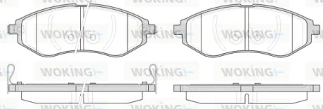 Колодки тормозные дисковые Chevrolet Aveo T200 T250 R14 / перед (P8863.02) WOKIN WOKING P886302