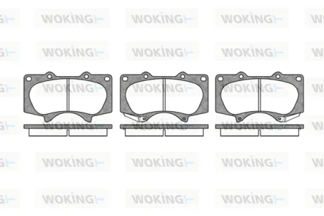 Гальмівні колодки пер. Toyota Land Cruiser/Hilux VII/Lexus GX/ MITSUBISHI PAJERO 01- (sumitomo) WOKING P888300