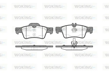 Гальмівні колодки зад. MB E/S-class (W211/W212/W220/W221) 99- WOKING P8913.00
