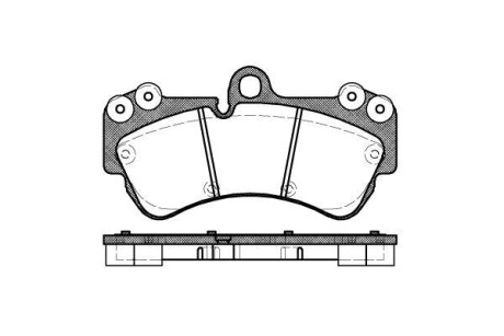 Колодки тормозные диск. перед. (Remsa) Porsche Cayenne 3.0 02-10,Porsche Cayenne 3.2 02-10 WOKING P8943.00