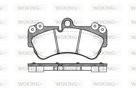 Колодки гальмівні диск. перед. (вир-во Remsa) Porsche Cayenne 3.0 02-10,Porsche Cayenne 3.2 02-10  WOKING P8943.00