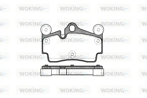 Гальмівні колодки зад. Audi Q7/Touareg/Cayenne (Brembo) (112,2x73,2x16,2) WOKING P8963.00 (фото 1)