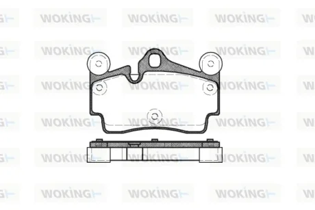 Гальмівні колодки зад. Audi Q7/Touareg/Cayenne (Brembo) (112,2x73,2x16,2) WOKING P8963.00