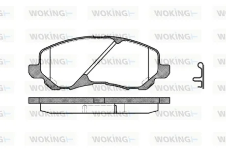 Гальмівні колодки пер. Lancer VIII/GRANDIS/Peugeot 4008 1.5-2.4 06- WOKING P904302