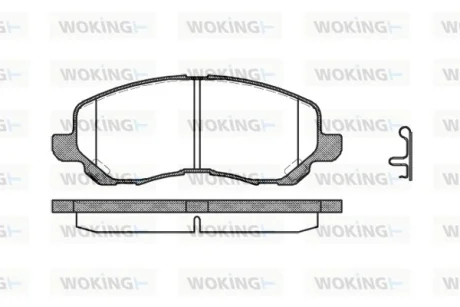 Гальмівні колодки пер. Lancer VIII/Outlander II/Peugeot 4008 1.5-2.4 06- WOKING P9043.12