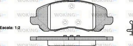 Колодки гальмівні диск. перед. (вир-во Remsa) Mitsubishi ASX 10> / Dodge Caliber Avenger (P9043.20) WOKING P904320