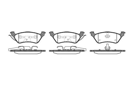 Колодки тормозные диск. задн. (Remsa) Dodge Caravan 2.4 00-07,Dodge Caravan 3.3 00-07 WOKING P9113.00