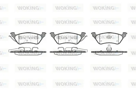 Колодки гальмівні диск. задн. (Remsa) Dodge Caravan 2.4 00-07,Dodge Caravan 3.3 00-07 WOKING P9113.00