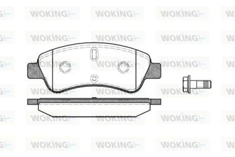 Гальмівні колодки пер. Berlingo/Partner/1007/2008/206/207/208 1.1-2.0 01- (Bosch) WOKING P9403.10
