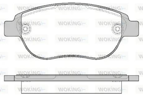 Гальмівні колодки пер. Berlingo/Partner 01-/Doblo 03- (136,8x57,6x19,3) WOKING P941300