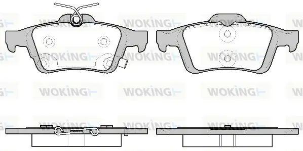 Колодки гальмівні диск. задн. (вир-во Remsa) Ford Focus III (P9423.11) WOKING P942311 (фото 1)