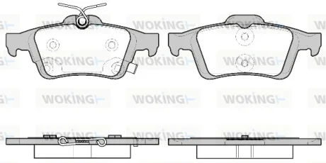 Колодки гальмівні диск. задн. (вир-во Remsa) Ford Focus III (P9423.11) WOKING P942311