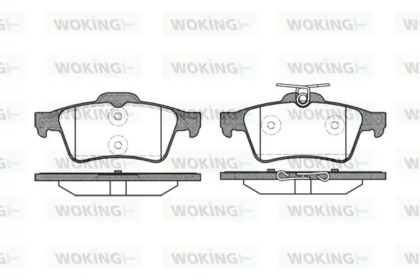 Колодки тормозные диск. задн. (пр-во Remsa) Citroen C5 iii 1.6 08-,Citroen C5 iii 1.8 08- WOKING P9423.20 (фото 1)