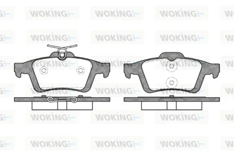Гальмівні колодки зад. Connect 02-13 WOKING P942330