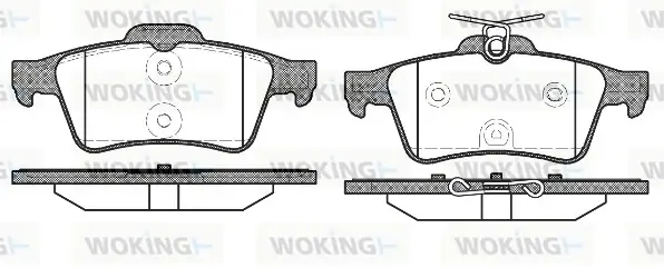 Колодки гальмівні диск. задн. (вир-во Remsa) Ford Focus III C-max II / PSA 508 / Renault Latitude WOKING P9423.40 (фото 1)