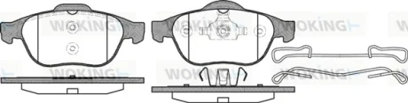 Колодки гальмівні диск. перед. (вир-во Remsa) Renault Laguna II Espace IV ATE ver. (P9433.10) WOKING P943310