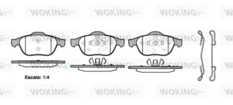 Колодки гальмівні WOKING P9433.20
