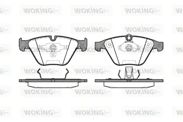 Колодки тормозные дисковые BMW 5e60 7e65 3e90 / перед (P9573.00) WOKING P957300 (фото 1)