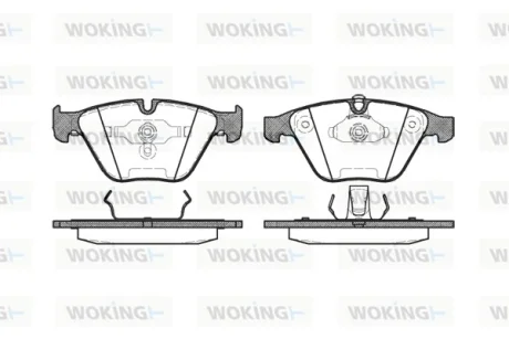 Колодки тормозные дисковые BMW 5e60 7e65 3e90 / перед (P9573.00) WOKING P957300