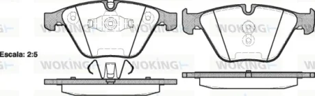 Гальмівні колодки пер. BMW 3 (E90)/5 (E60)/7 (E65) 02-13 (ATE) WOKING P957310