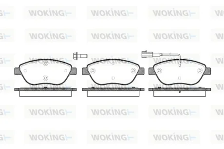 Колодки гальмівні WOKING P9593.01