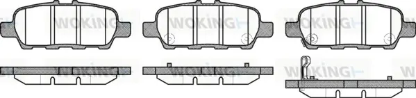 Гальмівні колодки зад. Qashqai/XTrail 07- (38x105,5x14,3) WOKING P976331 (фото 1)