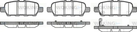 Гальмівні колодки зад. Qashqai/XTrail 07- (38x105,5x14,3) WOKING P976331