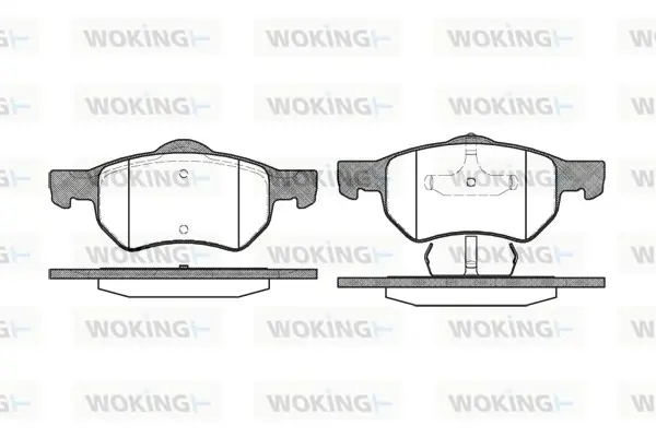 Колодки гальмівні WOKING P9823.00 (фото 1)