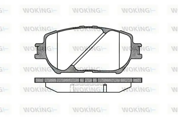 Гальмівні колодки пер. Toyota Camry 96-06 (akebono) WOKING P984300 (фото 1)