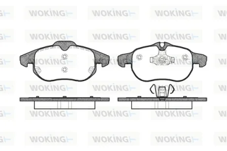 Гальмівні колодки пер. Vectra C 02- WOKING P9883.00