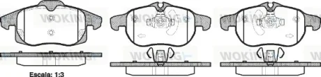 Гальмівні колодки пер. ASTRA/SIGNUM/VECTRA/SAAB 9-3 1.8-3.2 03-10 WOKING P988340