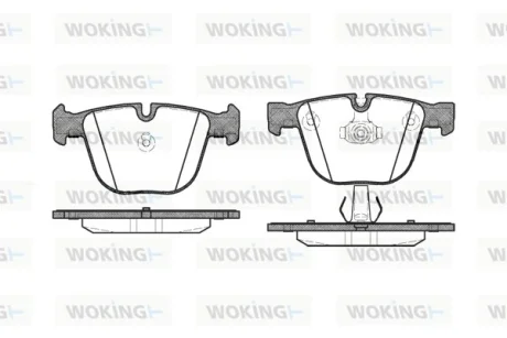Колодки гальмівні диск. задн. (вир-во Remsa) BMW 5e60, 6e63, 7e65, 7f01, X5e70, X5f15  WOKING P9923.00