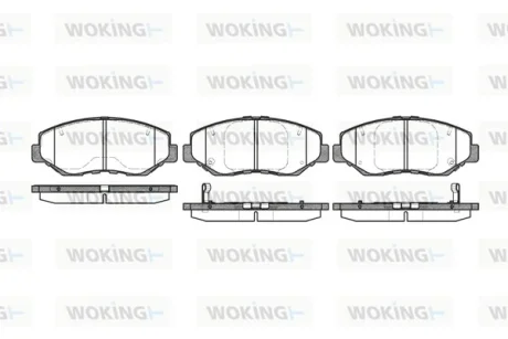 Гальмівні колодки пер. Civic/CR-V 05- WOKING P999300