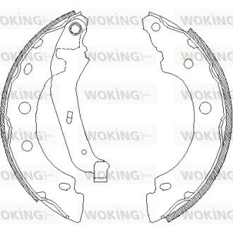 Гальмівні колодки зад. Kangoo 97- (203x38) (Bosch) WOKING Z4043.00