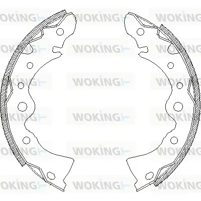 Гальмівні колодки зад. NISSAN BLUEBIRD 1.5-2.0 83-90 WOKING Z4144.00 (фото 1)