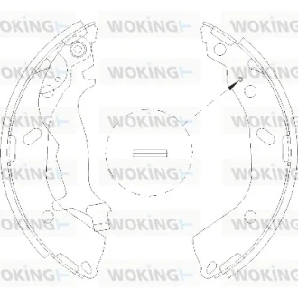 Колодки гальмівні бараб. задн. (Remsa) Hyundai Getz 1.1 02-10,Hyundai Getz 1.3 02-10 WOKING Z4193.00