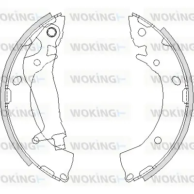 Колодки гальмівні бараб. задн. (вир-во Remsa) Hyundai Getz 1,1-1,6i 1,5d (Z4203.00) WOKING Z420300 (фото 1)