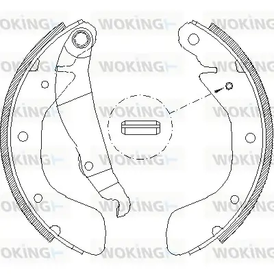 Гальмівні колодки зад. Astra/Combo/Corsa/Lanos (82-12) WOKING Z4398.00 (фото 1)