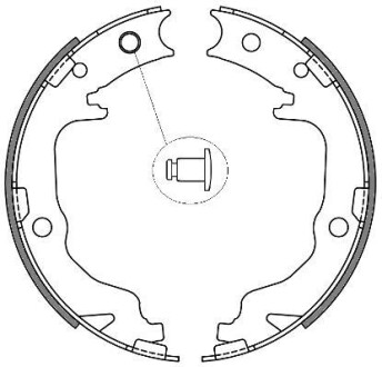 Колодки тормозные барабанные Mitsubishi ASX 10&gt; Lancer X Outlander II / ручн. то WOKING Z464100 (фото 1)