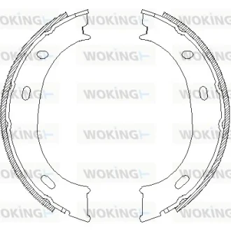 Колодки ручного гальма Sprinter 208-316/LT 35 96-06 (Bosch) WOKING Z471001