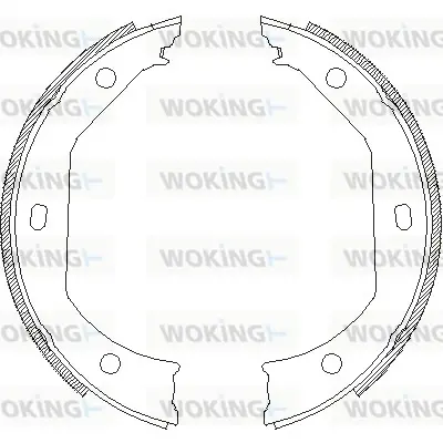 Колодки ручного гальма BMW 3(E46,E90-92) 00-13/5(E39) 95-04/X1(E84) 09-15 (ATE) WOKING Z471600 (фото 1)