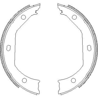 Колодки ручного гальма BMW 3(E46,E90-92) 00-13/5(E39) 95-04/X1(E84) 09-15 (ATE) WOKING Z471600 (фото 1)