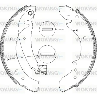 Гальмівні колодки зад. Ducato/Boxer 94-02 (1.4t)(бараб.) WOKING Z4718.00