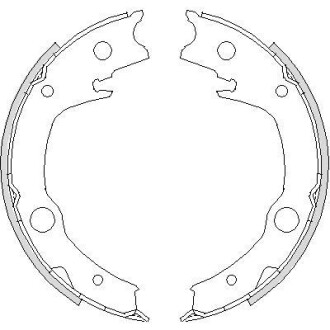 Колодкистояночного тормоза (Remsa) Toyota Avensis >08 Corolla >07 WOKING Z4729.00