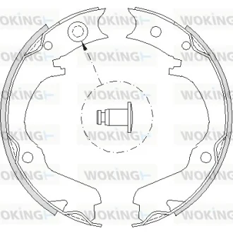 Колодки тормозные барабанные Subaru Legasy Outback 03>09 / ручн. торм. (Z4734.00 WOKING Z473400