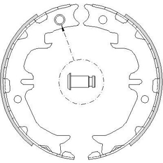 Колодки тормозные барабанные Toyota Rav4 05&gt; Venza 08&gt; RX300-350 / ручн. торм. (WOKING Z474200 (фото 1)