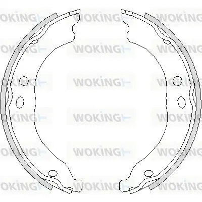 Колодки ручного гальма Ducato/Boxer 06- (Bendix) WOKING Z4750.00 (фото 1)