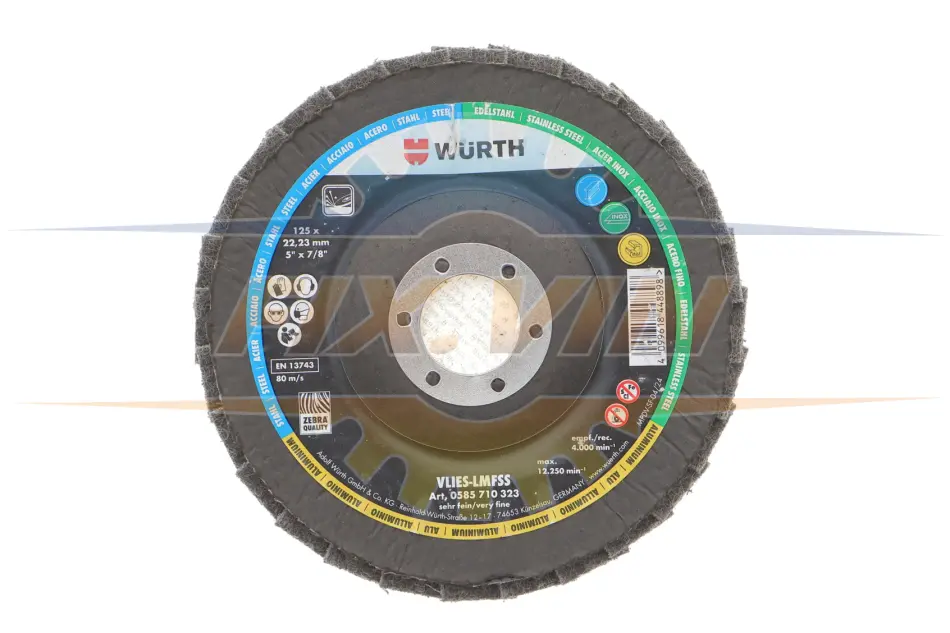 Круг зачисний/пелюстковий 125x22,23 мм/RED PERFECT 3D/VERYFINE WURTH 0585710323 (фото 1)