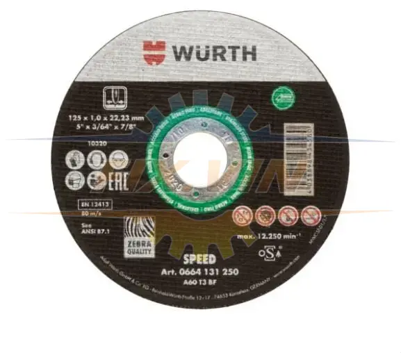 Диск відрізний SPEED PLUS, 125х1,0х22,2 WURTH 0664131250 (фото 1)