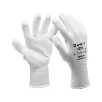 Рукавиці захисні з поліуретановим покриттям White PU, 12 пар, розмір 10 WURTH 0899401110012